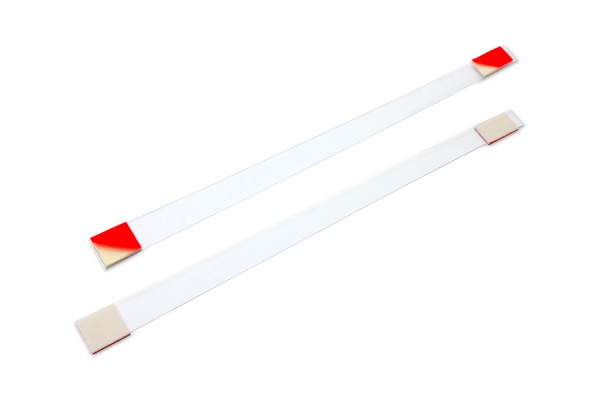 Wobbler per scaffali in plastica, 152 mm, trasparenti, con 2 superfici adesive