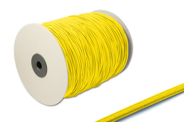 Cordoncino elastico, Ø 2,2 mm, in rotolo da 500 m, giallo