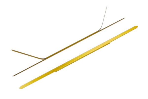 Doppelheftzungen aus Metall, 170 mm, goldlackiert