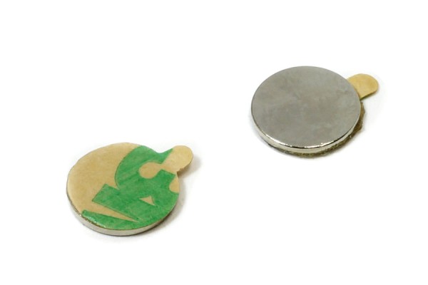 Scheibenmagnete, 9,5 x 0,75 mm, selbstklebend