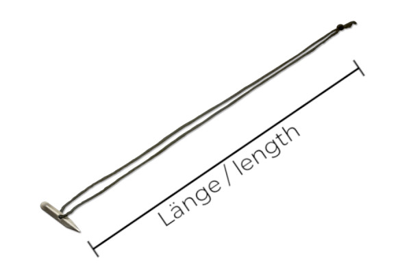 Fili tessili con copiglia, nero