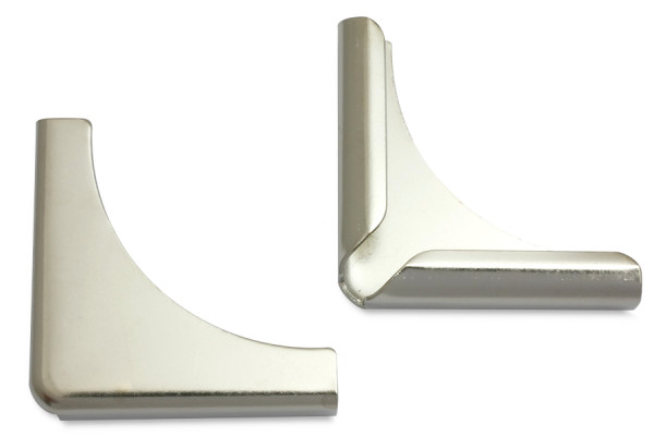 Buchecken, vernickelt, 28 mm Schenkellänge, 5 mm Fassung