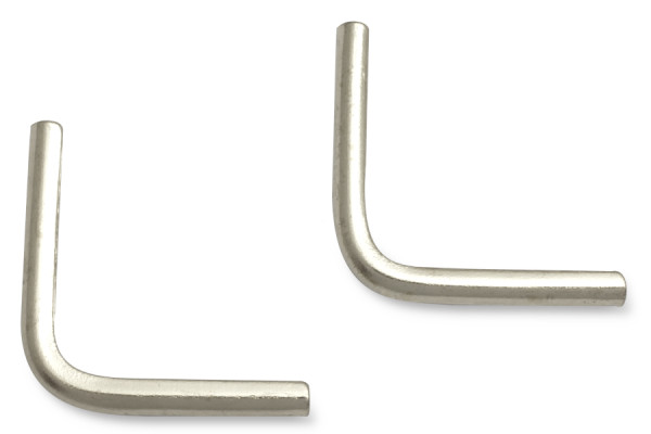 Buchecken, vernickelt, 16 mm Schenkellänge, 1,5 mm Fassung