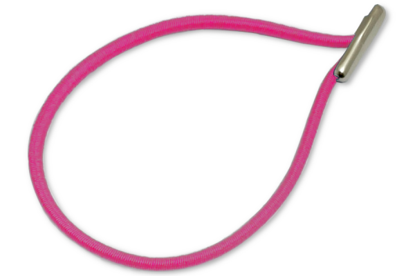 Cordoncini elastici montati a forma di goccia, rosa