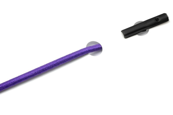 Cordoncini in gomma con copiglie per macchine automatiche, viola