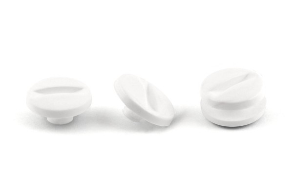 Kunststoff-Buchschrauben weiss