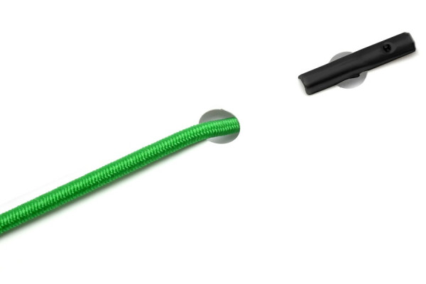 Cordoncini elastici con copiglie per macchine automatiche, verdi