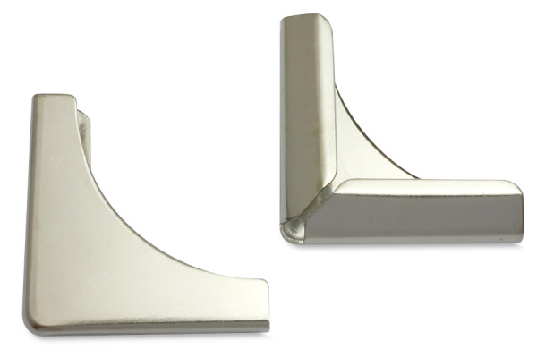 Buchecken, vernickelt, 28 mm Schenkellänge, 3 mm Fassung