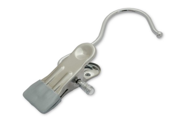 Ganci a morsetto, nichelati, morsetto gommato