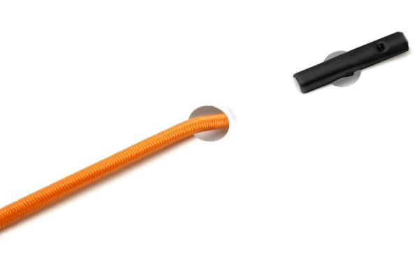 Cordoncini in gomma con copiglie per macchine automatiche, arancioni