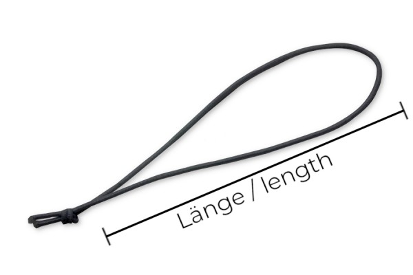 Fiocchi pronti in cordoncino elastico, nero