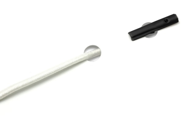 Cordoncini elastici con copiglie per macchine automatiche, bianchi