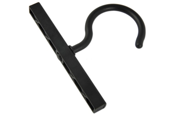 Ganci per campionari in plastica, 78 mm, con binario, nero