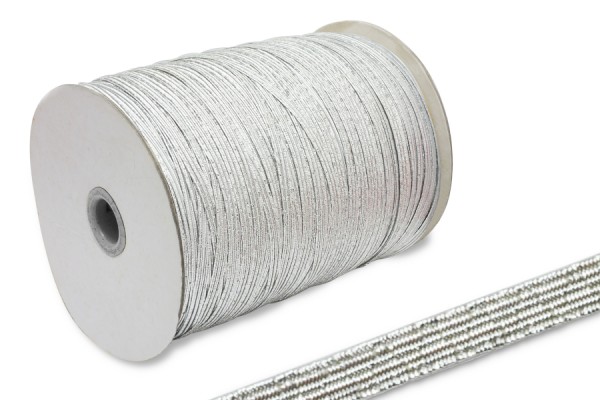 Gomma piatta, in rotoli da 500 m, argento