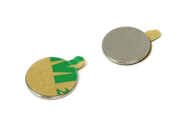 Magneti a disco, 10,0 x 0,6 mm, autoadesivi