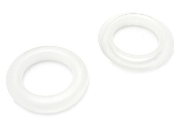 Greiflochringe, aus Kunststoff, transparent