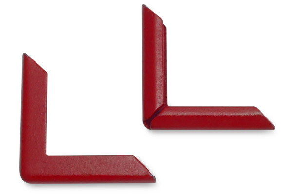 Buchecken, rot, 22 mm Schenkellänge, 2 mm Fassung