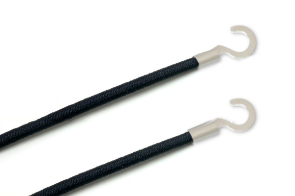 Gummischnüre mit Kabelschuhen, offen, marineblau