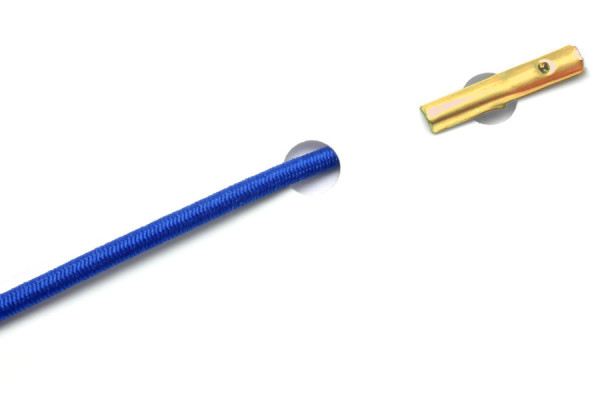 Cordoncini in gomma con copiglie per macchine automatiche, blu medio