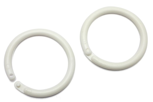 Heftringe aus Kunststoff weiss