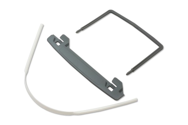 Schlauchheftungen, grau-weiss