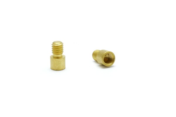 Verlängerungen für Buchschrauben gold Messing