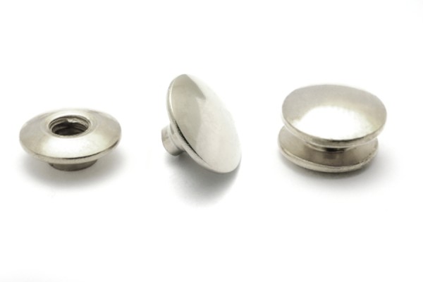 Buchschrauben Einpresskopf silber vernickelt