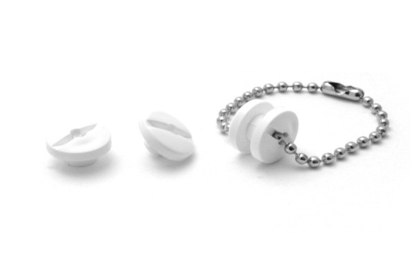 Kollektions-Buchschrauben Kunststoff weiss