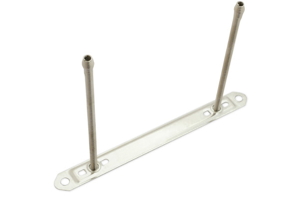 Molle a spirale con bordino, 100 mm su piastra da rivettare, 124 x 12 mm