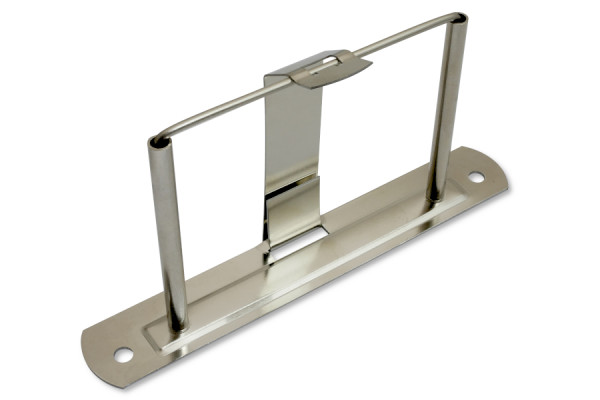 Meccanismi a incastro per raccoglitori d'archivio con linguetta di chiusura, nichelati