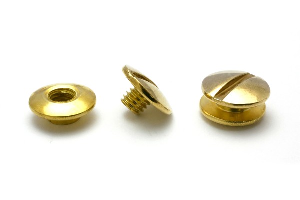 Buchschrauben gold vermessingt