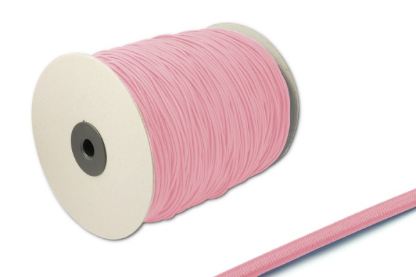 Cordoncino elastico, Ø 2,2 mm, in rotolo da 500 m, rosa