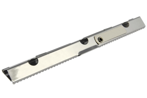 Clip per blocchi, larghezza 185 mm, nichelati, con leva