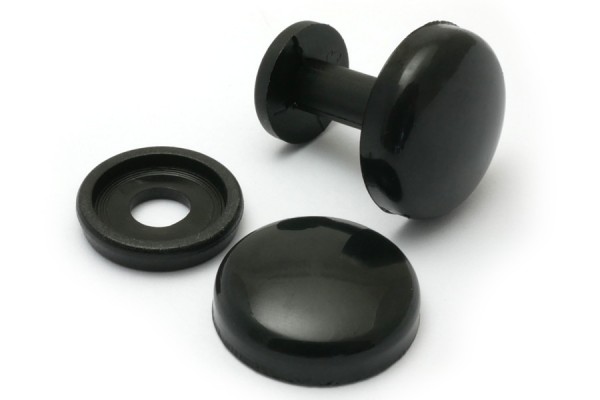 Abdeckkappen für Buchschrauben schwarz