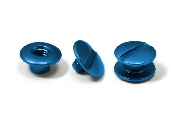 Viti per rilegatura in alluminio, blu medio