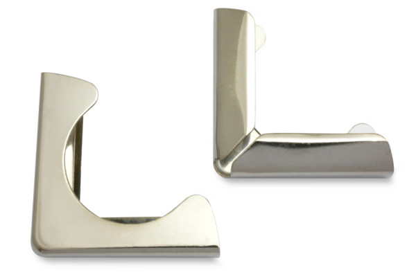 Buchecken, vernickelt, 31 mm Schenkellänge, 5 mm Fassung