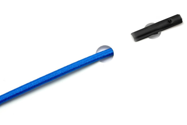 Cordoncini in gomma con copiglie per macchine automatiche, blu acqua