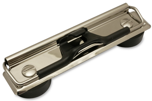 Magnetische Klemmmechaniken, 120 mm breit, vernickelt, mit Stifthalter