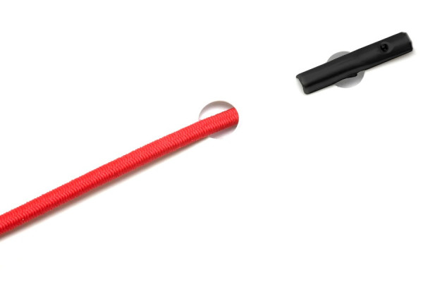 Cordoncini in gomma con copiglie per macchine automatiche, rosse
