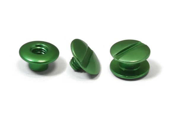 Viti per rilegatura in alluminio, verdi