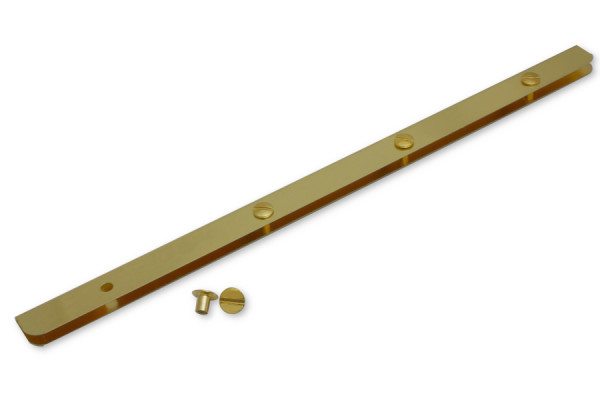 Guide per menu A4, in ottone, foratura 80/80/80 mm, viti incluse