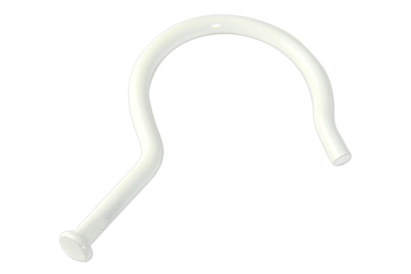 Ganci per campionari in metallo, 70 mm, con testa piatta, bianco