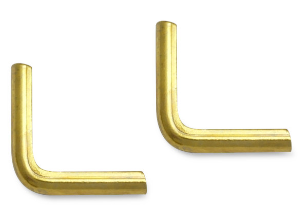 Buchecken, passiviert, 13 mm Schenkellänge, 1,5 mm Fassung