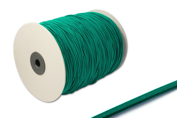 Cordoncino elastico, Ø 2,2 mm, in bobina da 500 m, verde scuro