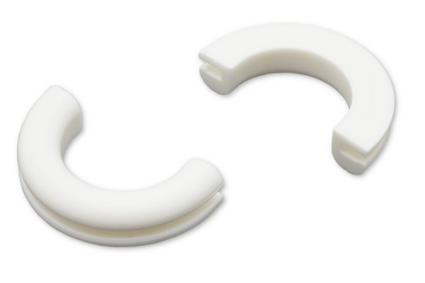 Semianelli, in plastica, bianchi