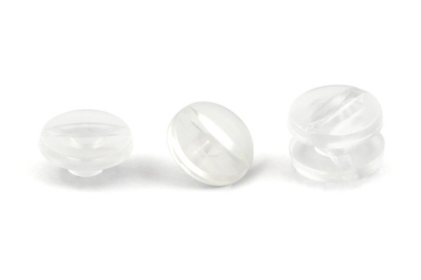 Kunststoff-Buchschrauben transparent