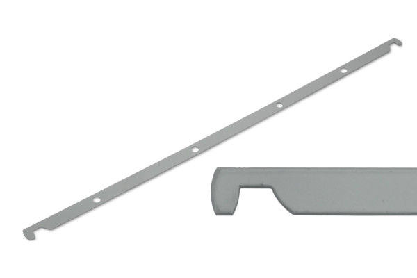 Binari di sospensione, verniciati a polvere grigie, 4 fori, foratura 80/80/80 mm
