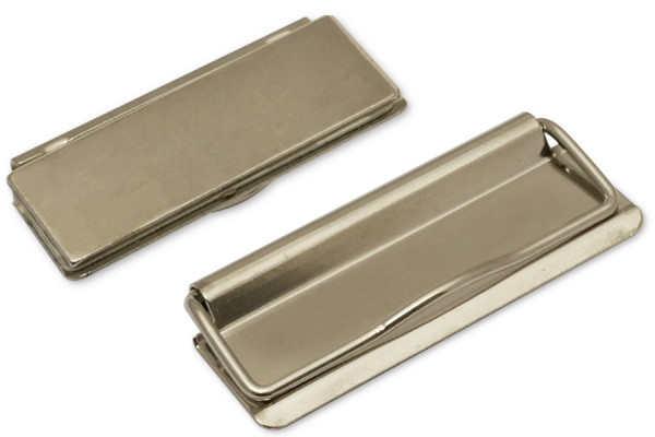 Magnetische Zettelklemmen mit Drahtbügel, 50 mm breit, vernickelt