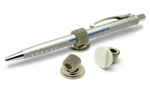 Stifthalter aus Metall, selbstklebend, vernickelt
