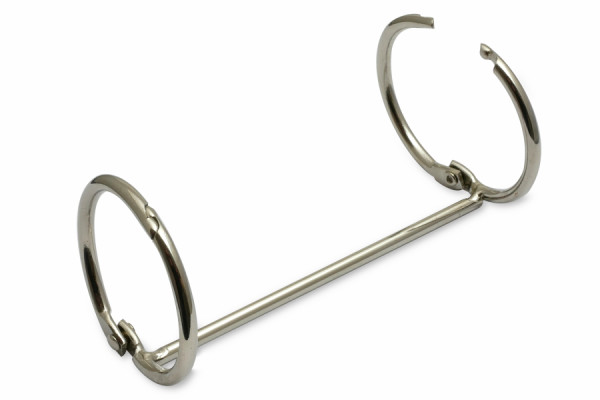 Doppel-Heftringe, 32 mm Durchmesser, vernickelt
